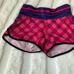 INKnBURN Vibrant Pink and Purple Plaid Sleep Shorts